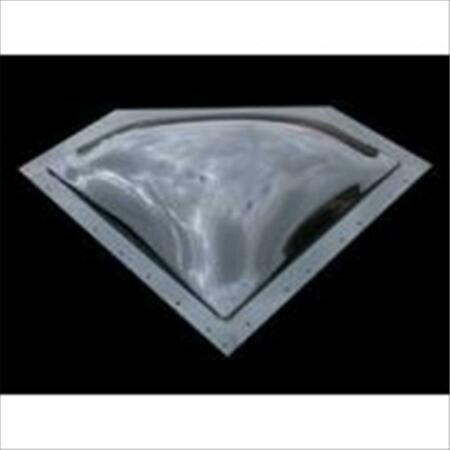 BRI-RUS SPEC 27 x 9 In. Neo Angle Skylight Exterior Dome- Smoke B1G-NSL279S